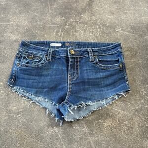 Kut From The Kloth Cut Off Denim Jean Shorts Size 10 Blue Pocket Flaps Dark 2"